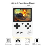 Portable Handheld Game Player 3.0 Inch Mini Retro Video Handheld Game Console Built-in 400 Games with Gamepad 2 Players Doubles