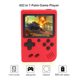 Portable Handheld Game Player 3.0 Inch Mini Retro Video Handheld Game Console Built-in 400 Games with Gamepad 2 Players Doubles