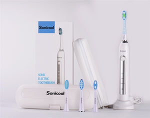 Ultrasonic Electric Toothbrush 4 Replacement Heads